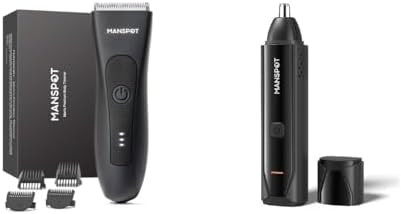 Manspot Manscape Groin & Body Hair Trimmer & 10000-Rpm Nose & Ear Hair Trimmer