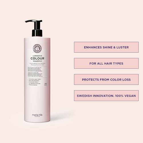 Maria Nila Luminous Colour Shampoo & Conditioner Set (2 X 500 Ml) Reduces Colour Loss From Washing Pomegranate Counteracts Dehydration 100% Vegan & Sulfate/Paraben