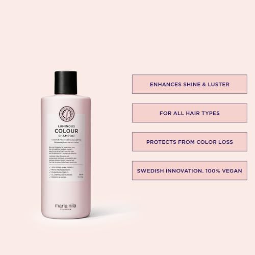 Maria Nila Luminous Colour Shampoo & Conditioner Reduces Colour Loss From Washing Pomegranate Counteracts Dehydration 100% Vegan & Sulfate/Paraben