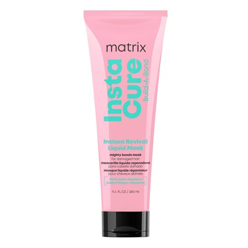 Matrix Instacure Build-A-Bond Instant Revival Liquid Mask - Strengthening Hair Repair For Very Damaged Hair Citric Acid & Squalane Softens & Smooths Vegan & Sulfate-
