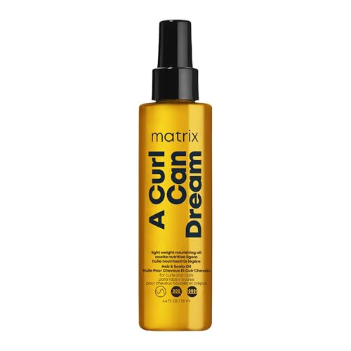 Matrix A Curl Can Dream Light-Weight Hair And Scalp Oil For Curly & Coily Hair - Controls Frizz With Manuka Honey Extract Silicone- 4.4 Fl Oz