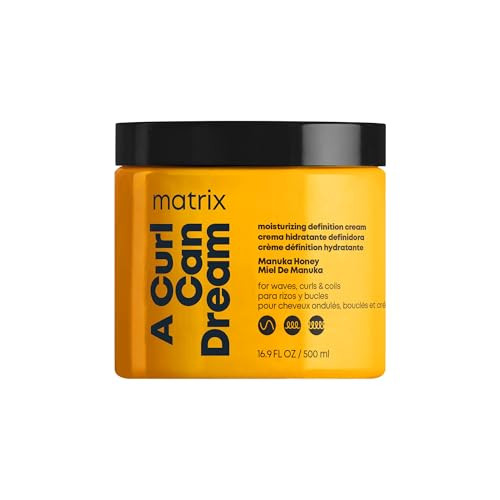 Matrix A Curl Can Dream Moisturizing Leave-In Cream - Moisturizes & Defines Curls For Curly Coily And Wavy Hair Protects From Heat Styling Frizz Control & Detangler 16.9 Fl Oz