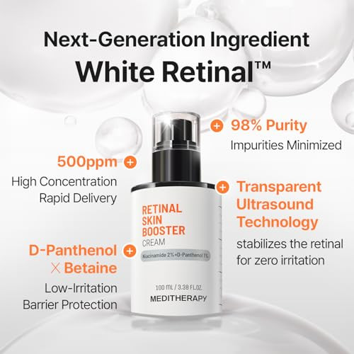 Meditherapy Retinal Skin Booster Cream Lightweight Texture Care Cream For Face & Body Korean Skincare Moisturizing Cream 3.38 Fl. Oz