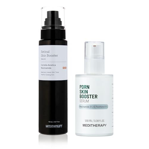 Meditherapy Renew & Repair Duo Retinal Skin Booster Serum + Centella Pdrn Serum For Pores Fine Lines & Redness Relief