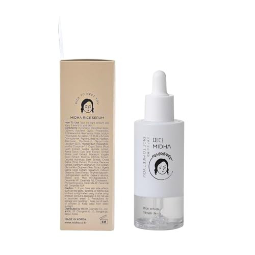 Midha Rice Serum 1.69Fl.Oz/50Ml Deep Hydration Skin Barrier Support Lightweight Moisture Radiant Long-Lasting Moisture Care Balanced Skin Appearance Nourishing