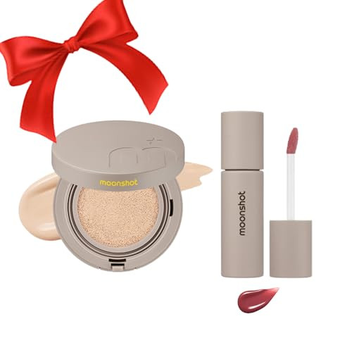 Moonshot Conscious Fit Cushion Foundation Lip Stain Box 17N + 06 Supernova RedK-Beauty