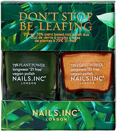 Nails Inc Don't Stop Be Leafing Plant Based Nail Polish Duo