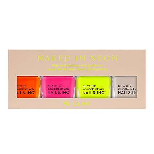 Nails Inc Nails.Inc Naken In Neon Nail Polish Set