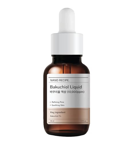 Nano Recipe Korean Bakuchiol Concentrate Mix 2 Drops In Any Step Of Your Skin Care Routine Retinol Alternative Non Gmo Vegan Certificate Safe Natural Botanical Antioxidant Cold Pressed 10000Ppm 30Ml