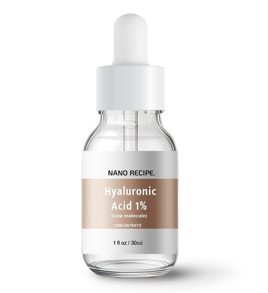 Nano Recipe Korean Low Molecular Hyaluronic Acid Just Add A Few Drops Diy Cosmetic Skin Care Ingredient Hydrating Moisturizing Wrinkle Plumping Serum 30Ml
