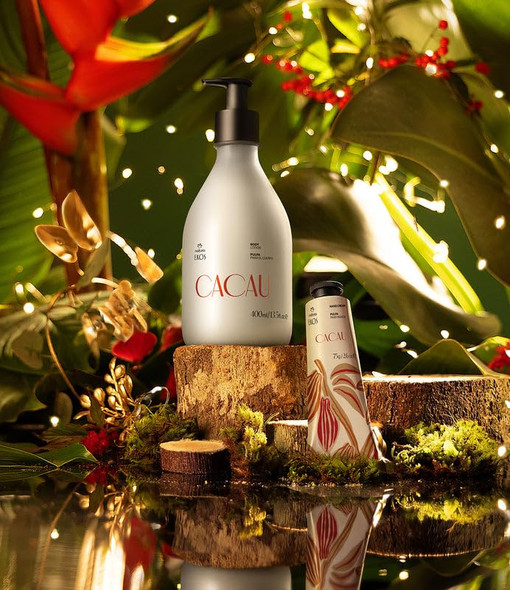 Natura - Brazilian Cacau Holiday Collagen Boost Set Vegan Body Lotion & Hand Cream Holiday Box Deep Hydration & Collagen Boost With Amazonian Cacao Butter 2-Piece Set