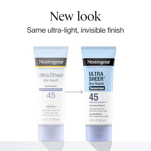 Neutrogena Ultra Sheer Dry-Touch Sunscreen For Face & Body Spf 45 Broad Spectrum Uva/Uvb Protection Lightweight Water Resistant & Non-Greasy Travel Size Sunscreen 3 Fl. Oz Pack Of 3