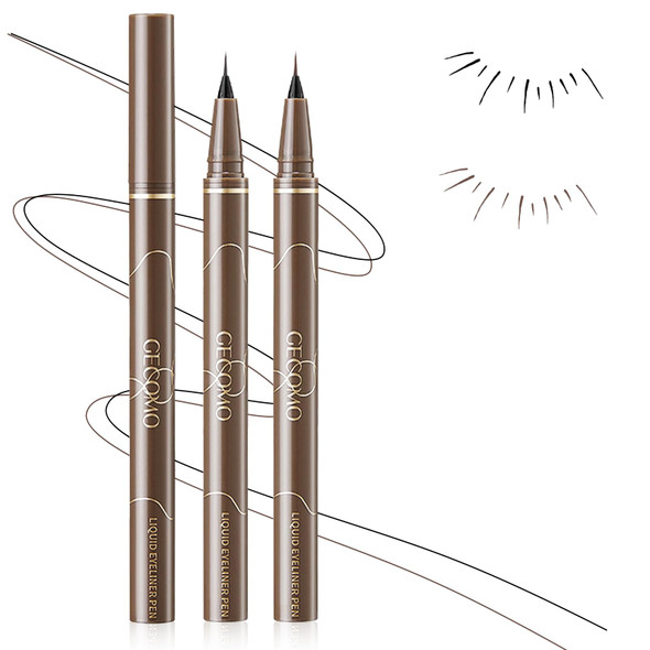 Noerrors 2 Colors Single Tip Lower Eyelash Pen Extra Fine Liquid Eyeliner Under Bottom Lash Eye Liner Pencil 0.01Mm Slender Tip Waterproof Longlasting Eye Makeup Pen Set(Black+Brown)