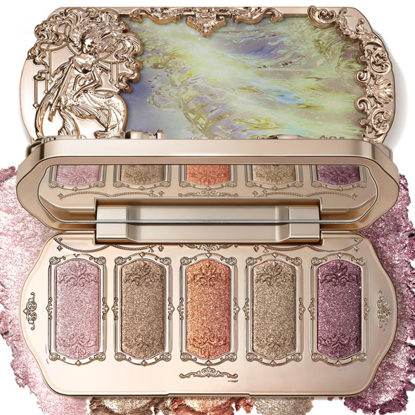 Noerrors Neutral Metallic Shimmer Eyeshadow Palette Multi-Dimension Satin Glossy Finish Pigmented Bright Sparkly Glitter Cream Eye Shadow For Older Women-Bronze Gold&Champagne Pink&Copper&Smoky Plum