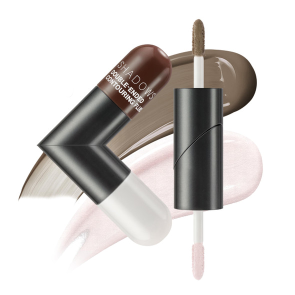 Noerrors 2-In-1 Cool Toned Liquid Contour Shimmer Highlighter Makeup Stick For Face Shaping Long Wear Waterproof Blendable Lightweight Grey Cream Bronzer & Highlight For Pale Fair Light Olive Skin