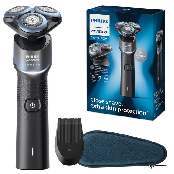 Philips Norelco Shaver 5000X Rechargeable Wet & Dry Shaver With Precision Trimmer And Storage Pouch X5006/85