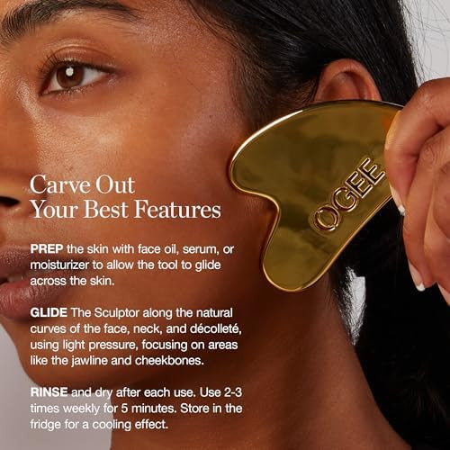 Ogee Sculptor Gua Sha Facial Tools - Zamac Gua Sha Stone Facial Massager