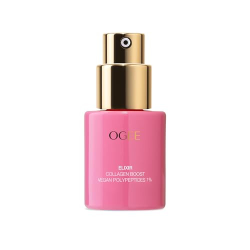 Ogee Vegan Collagen Boost Elixir - Peptides Serum For Face - Boosts Collagen Production By 150% - Organic Firming & Smoothing Facial Serum 15 Ml