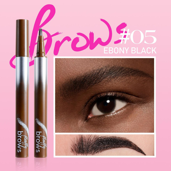 Onarisae Eyebrow Pen Eyebrow Pencil For Women With Precise Brush-Tip Create Natural Hair-Like Brows Black