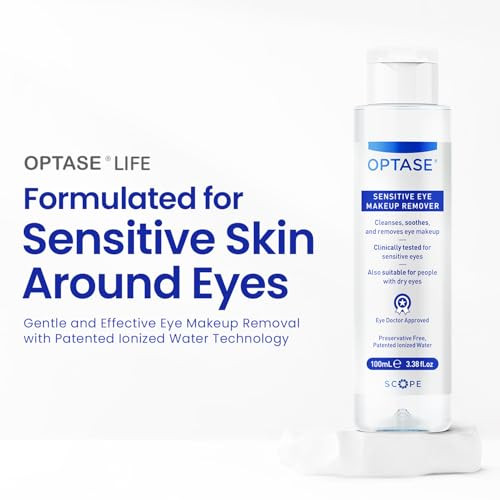 Optase Life Sensitive Eye Makeup Remover Gentle & Effective For All Skin Types - Breakthrough Innovation Vs Traditional Micellar Water 100Ml