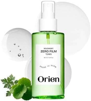 Orien Mugwort Zero Film Toner 5.41 Fl.Oz. 160Ml Ph5.5 Calming Soothing Hydrating Spray Toner