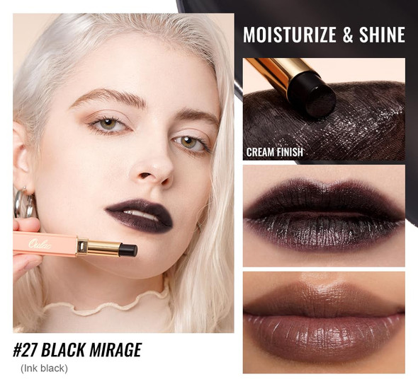 Oulac Moisture Shine Lipstick Set - G27 Black Mirage & S3 Halo