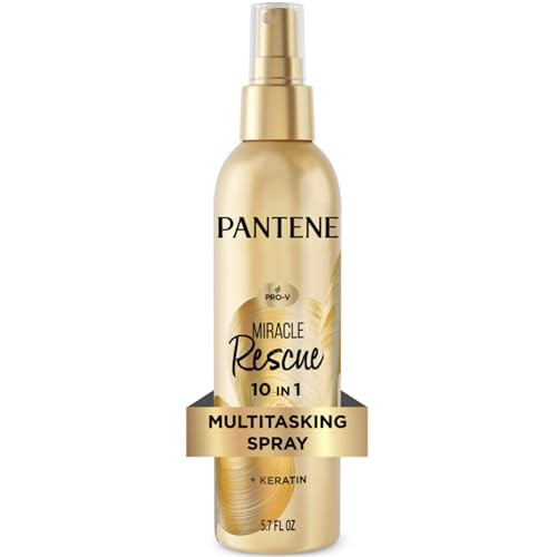 Pantene Miracle Rescue 10In1 Multitasking Spray - Heat Protection Detangles Repairs Damaged Dry Hair Improves Shine Leave-In Conditioning Treatment With Keratin And Pro-Vitamin B5 5.7 Oz