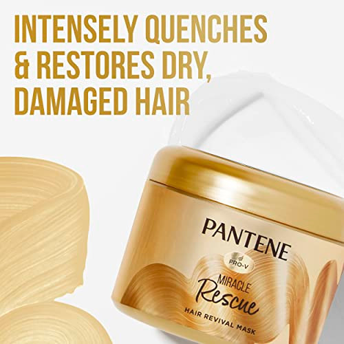 Pantene Hair Mask Deep Conditioning Hair Mask For Dry Damaged Hair Miracle Rescue 6.4 Oz