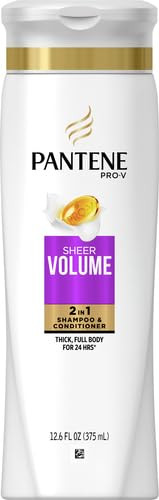 Pantene Pro-V 2 In 1 Shampoo & Conditioner Sheer Volume With Collagen 12.6 Ounce