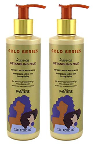 Pantene Gold Series Leave-In Detangling Milk 7.6 Ounce (Pack Of 2)