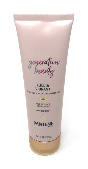 Pantene Pro-V Generation Beauty Full & Vibrant Sulfate Conditioner With Hyaluronic Acid For Fine Or Thin & Colored Hair 8 Oz