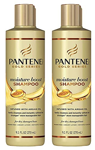 Pantene Gold Series Shampoo Moisture Boost 9.1 Ounce (Pack Of 2)