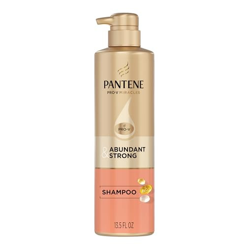 Pantene Abundant & Strong Shampoo Strengthens Scalp's Hold On Hair Roots 13.5 Oz