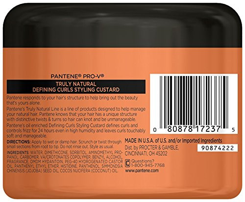 Pantene Pro-V Truly Natural Hair Defining Curls Styling Custard 7.6 Fl Oz (Packaging May Vary)