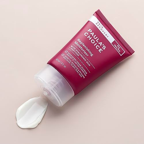 Paula's Choice Skin Recovery Replenishing Face Moisturizer Cream Daily Facial Moisturizer With Hyaluronic Acid & Peptides Face Lotion For Dry Sensitive Skin Fragrance- 2Oz