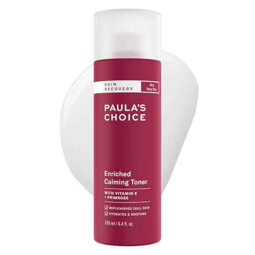 Paula's Choice Skin Recovery Calming Face Toner Toner For Face With Hyaluronic Acid Vitamin E & Primrose Hydrates Replenishes & Soothes Skin Dry & Sensitive Skin Frangrance 6.4Oz