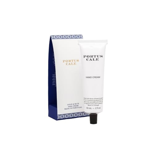 Portus Cale Gold & Blue Luxury Hand Cream 60Ml Moisturizing Pink Pepper & Jasmine Scent Floral Fragrance