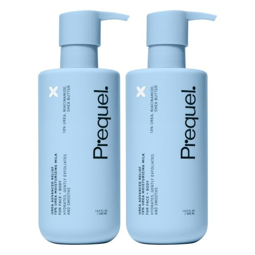 Prequel Skin Urea 10% Moisturizing Lotion For Face & Body Unscented Hydrating Cream For Extremely Dry & Sensitive Skin 6.75 Fl Oz Pack Of 2