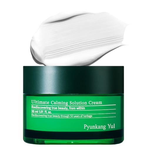 Pyunkang Yul Pky Ultimate Calming Solution Cream For Sensitive Skin With Patented Ingredients Moisturizer Intensely Calms & Soothes Redness With Cica & Tea Tree Korean Skincare (1.01 Fl. Oz 30Ml)