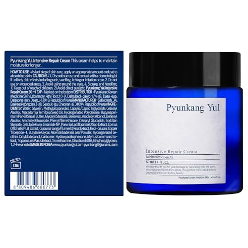 Pyunkang Yul Pky Intensive Repair Cream - Ceramide Moisturizer For Dry Skin With Shea Butter & Macadamia Oil 1.7 Fl. Oz