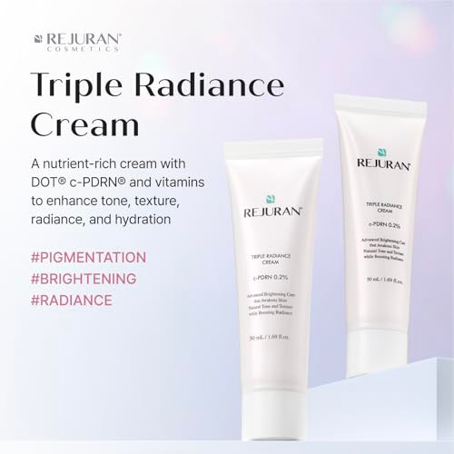 Rejuran Triple Radiance Cream Moisturiser 50Ml Dot C-Pdrn 0.2% With Niacinamide & Panthenol Hydrating Tone & Texture Care For Smooth Radiant-Looking Skin. Korean Skincare