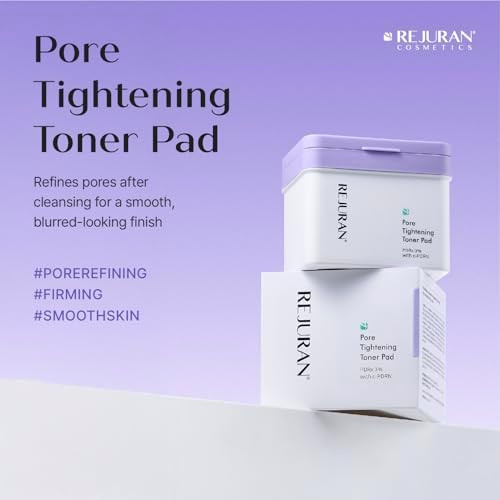 Rejuran Pore Tightening Toner Pad Pdrx 3% With Dot C-Pdrn Exfoliating Pads With Aha Bha Pha For Daily Pore Cleansing Oil-Moisture Balance & Cooling Care Smoother-Looking Skin Korean Skincare