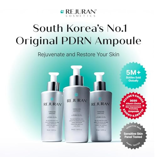 Rejuran Skincare Repair Set With C-Pdrn Turnover Ampoule & Skin Protection Sheet Mask For Firming Hydration And Barrier Repair Korean Salmon Dna Serum & Mask Duo (1.69 Fl Oz + 5 Masks)