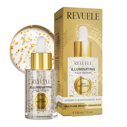 Revuele Illuminating Face Serum 1 Fl.Oz Vitamin C + Niacinamide + Hyaluronic Acid For Radiance Hydration & Smoother Skin