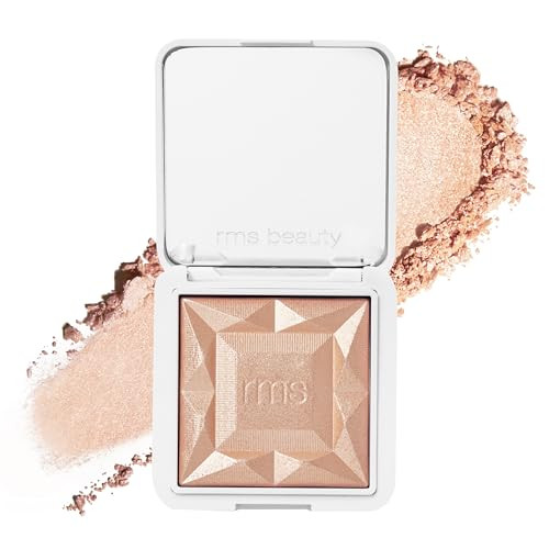 Rms Beauty The Glow Makers Duo - Redimension Hydra Dew Powder Highlighter And Skin2Skin Classic Fan Brush