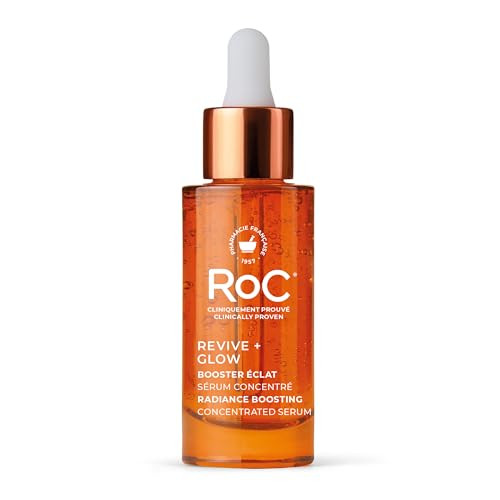 Roc Multi Correxion Revive + Glow 10% Active Vitamin C Serum For Face Daily Anti-Aging Wrinkle And Skin Tone Skin Care Treatment Brightening Serum For Dark Spots 1.0 Fl Oz (Packing May Vary)