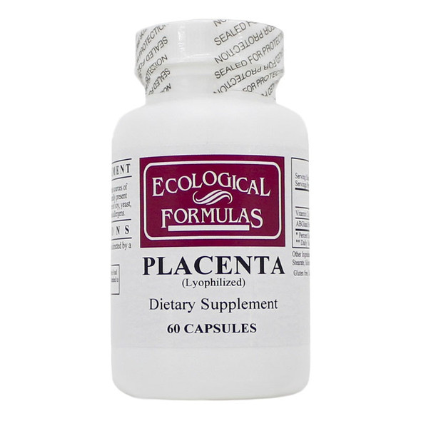 Ecological Formulas  Placenta Lypholized 250mg  60 Capsules