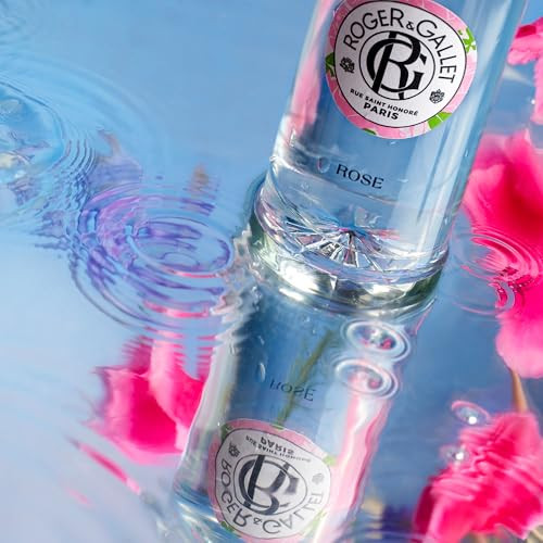 Roger & Gallet Roger&Gallet Beneficial Perfumed Water 100Ml - Women's Perfume With Damascena Rose & Italian Mandarin - Natural Relaxing Fragrance With Essential Oil - Parfum Femme - Natural Ingredients - Rose
