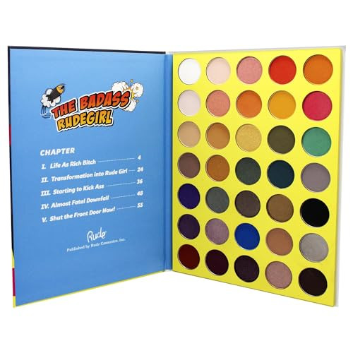 The Badass Rudegirl 35 Eyeshadow Palette - Book 6 By Rude Cosmetics For Women - 1.34 Oz Eye Shadow