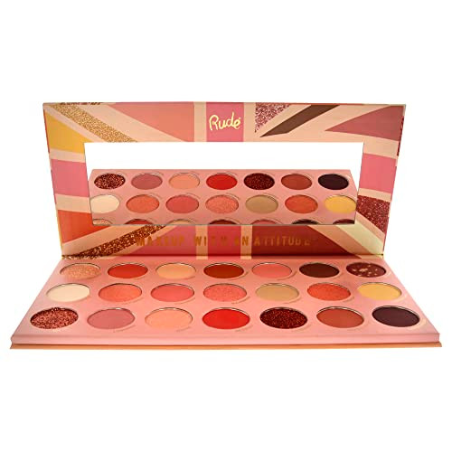 Rude Cosmetics United Peachy Nudes - 21 Pressed Pigment And Shadows Palette Eye Shadow Women 0.74 Oz